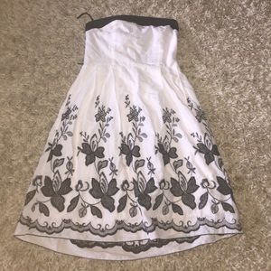 strapless mini dress